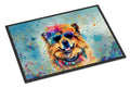 Chow Chow Hippie Dawg Doormat Indoor Outdoor 24H X 36W Front Door Mat Rugs for Entryway, Non Slip Washable Low Pile,