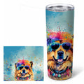 Chow Chow Hippie Dawg Stainless Steel Skinny Tumbler 20 oz Vacuum Double Walled Reusable Insulated Travel Cup