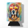 Cocker Spaniel Hippie Dawg Can or Bottle Hugger Cooler Sleeve for Standard 12 oz Cans, Insulated Foam Beer & Soda Can Hugger Reusable