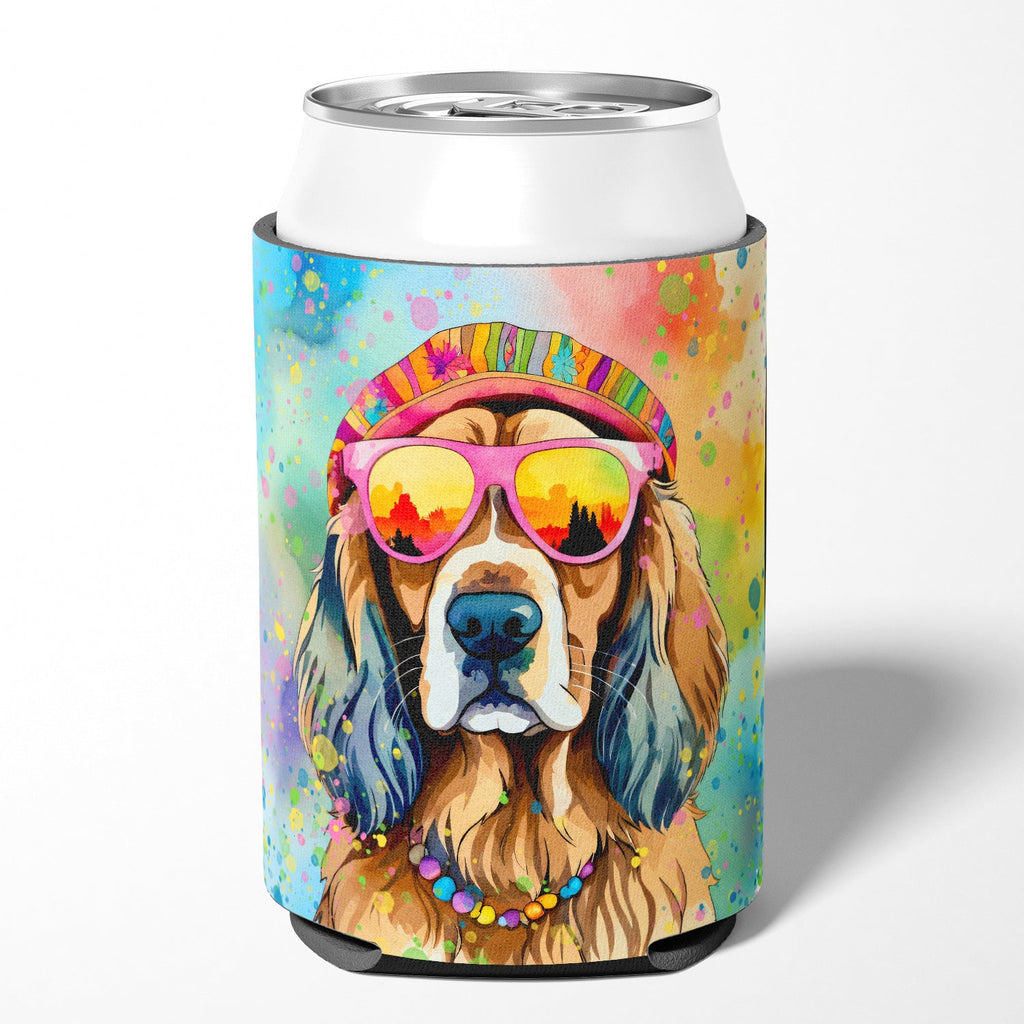 Cocker Spaniel Hippie Dawg Can or Bottle Hugger Cooler Sleeve for Standard 12 oz Cans, Insulated Foam Beer & Soda Can Hugger Reusable