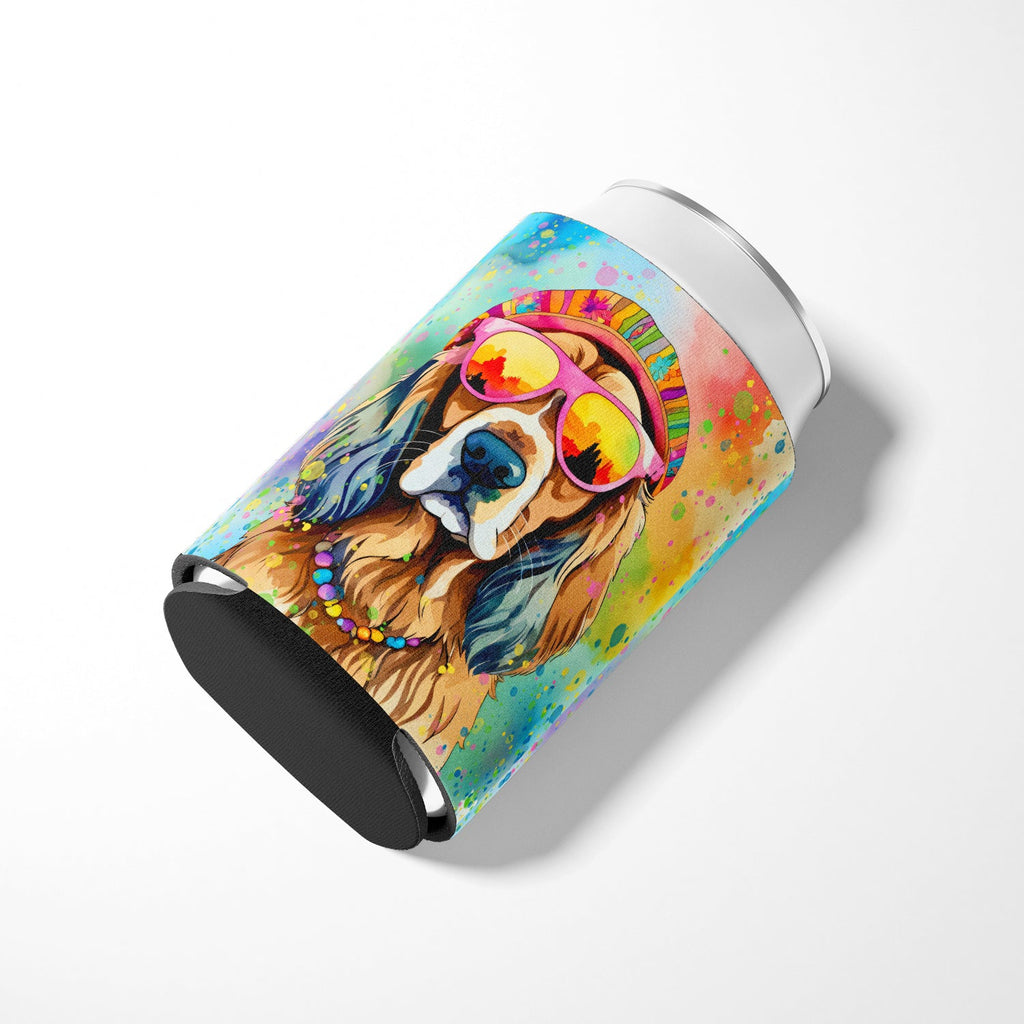 Cocker Spaniel Hippie Dawg Can or Bottle Hugger Cooler Sleeve for Standard 12 oz Cans, Insulated Foam Beer & Soda Can Hugger Reusable
