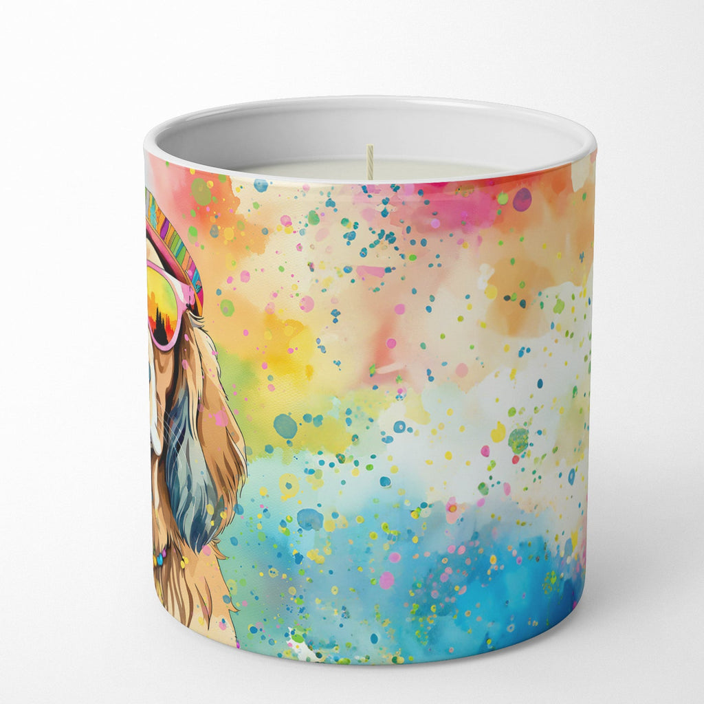 Cocker Spaniel Hippie Dawg Decorative Soy Candle Nature Soy Wax Essential Oil Home Decor Ideal for Bedroom Kitchen Bath Office Gift, 10 oz