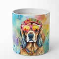 Cocker Spaniel Hippie Dawg Decorative Soy Candle Nature Soy Wax Essential Oil Home Decor Ideal for Bedroom Kitchen Bath Office Gift, 10 oz