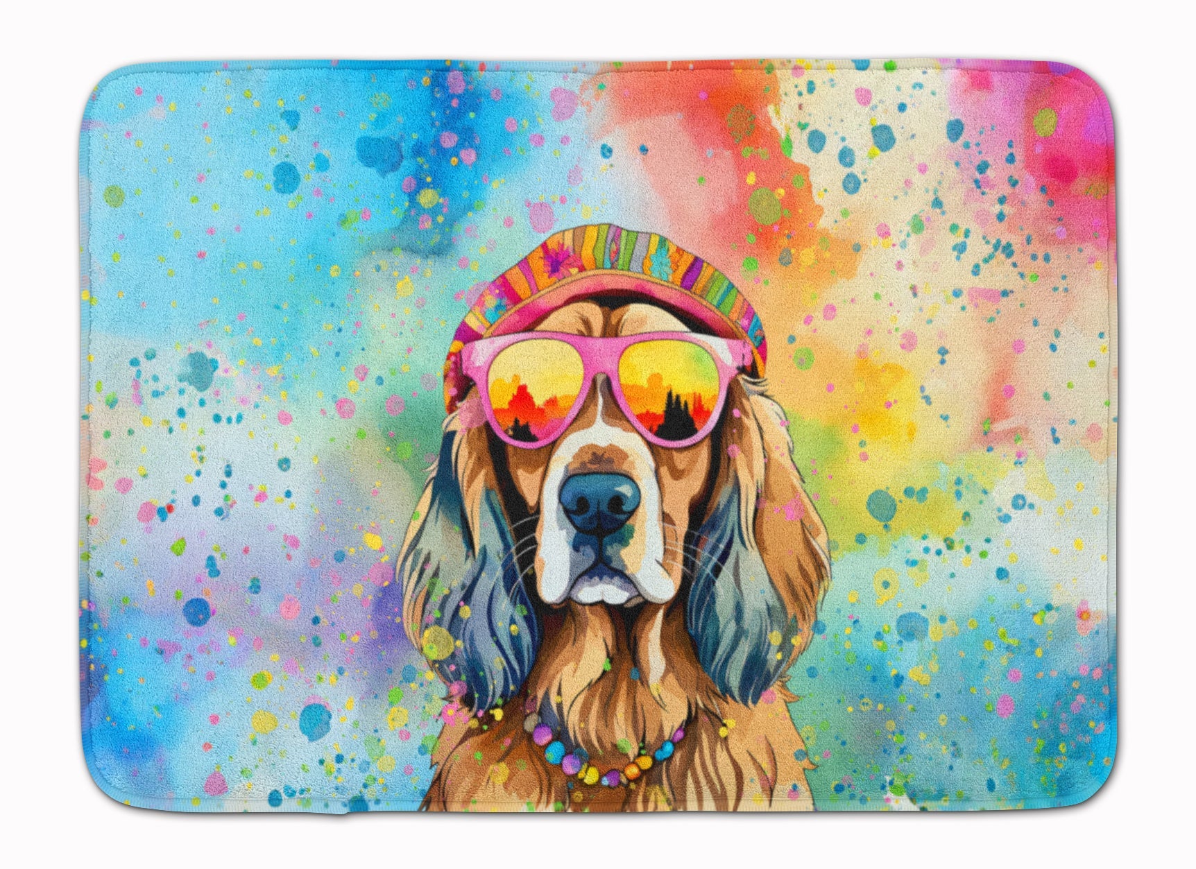 Cocker Spaniel Hippie Dawg Memory Foam Kitchen Mat Machine Washable Anti-Fatigue Cushion Comfort Bath or Kitchen Rug