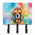 Cocker Spaniel Hippie Dawg Leash or Key Holder Wall Hooks, Coat Rack Wall Mount, for Hanging Keys, Towels, Aprons, Leashes