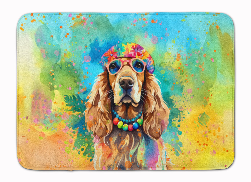 Cocker Spaniel Hippie Dawg Memory Foam Kitchen Mat Machine Washable Anti-Fatigue Cushion Comfort Bath or Kitchen Rug