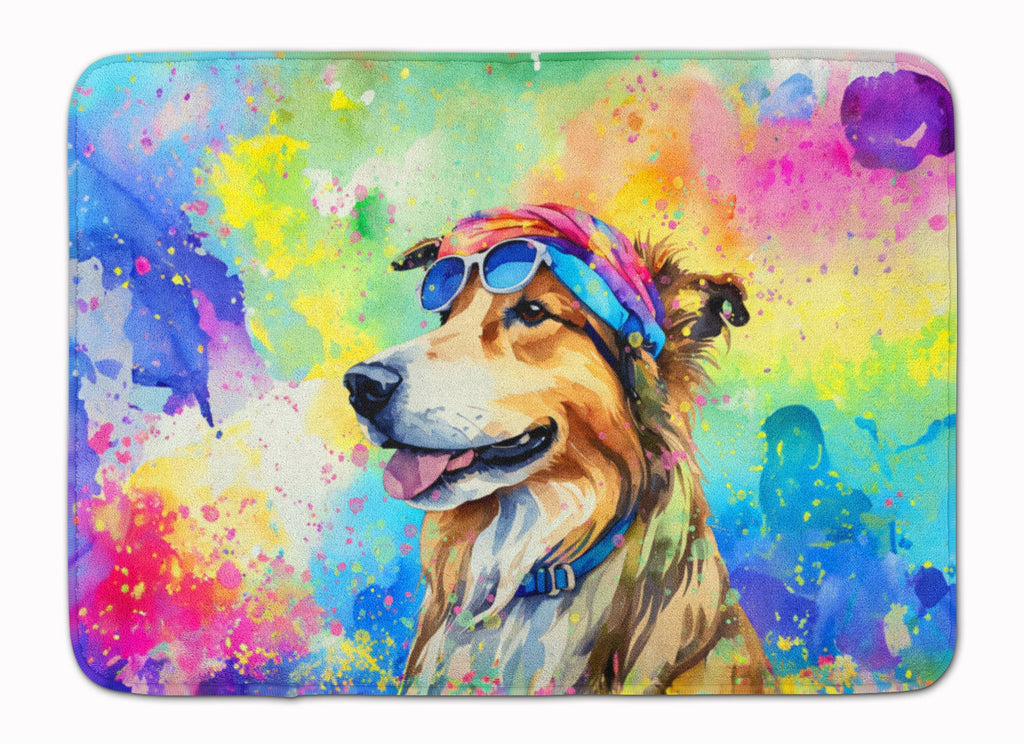 Collie Hippie Dawg Memory Foam Kitchen Mat Machine Washable Anti-Fatigue Cushion Comfort Bath or Kitchen Rug