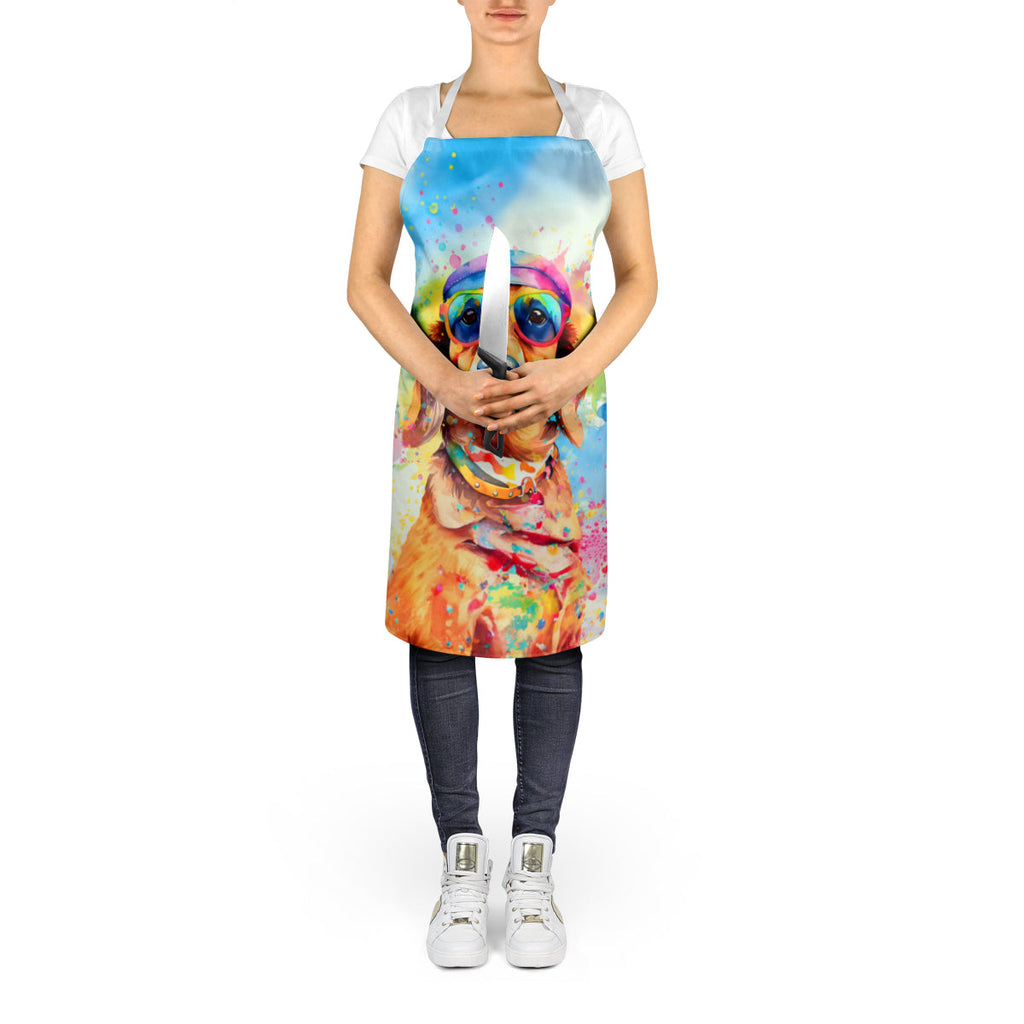 Dachshund Hippie Dawg Apron Cooking Kitchen Server Baking Crafts Gardening for Adult Women Men, Unisex, Large, Multicolor