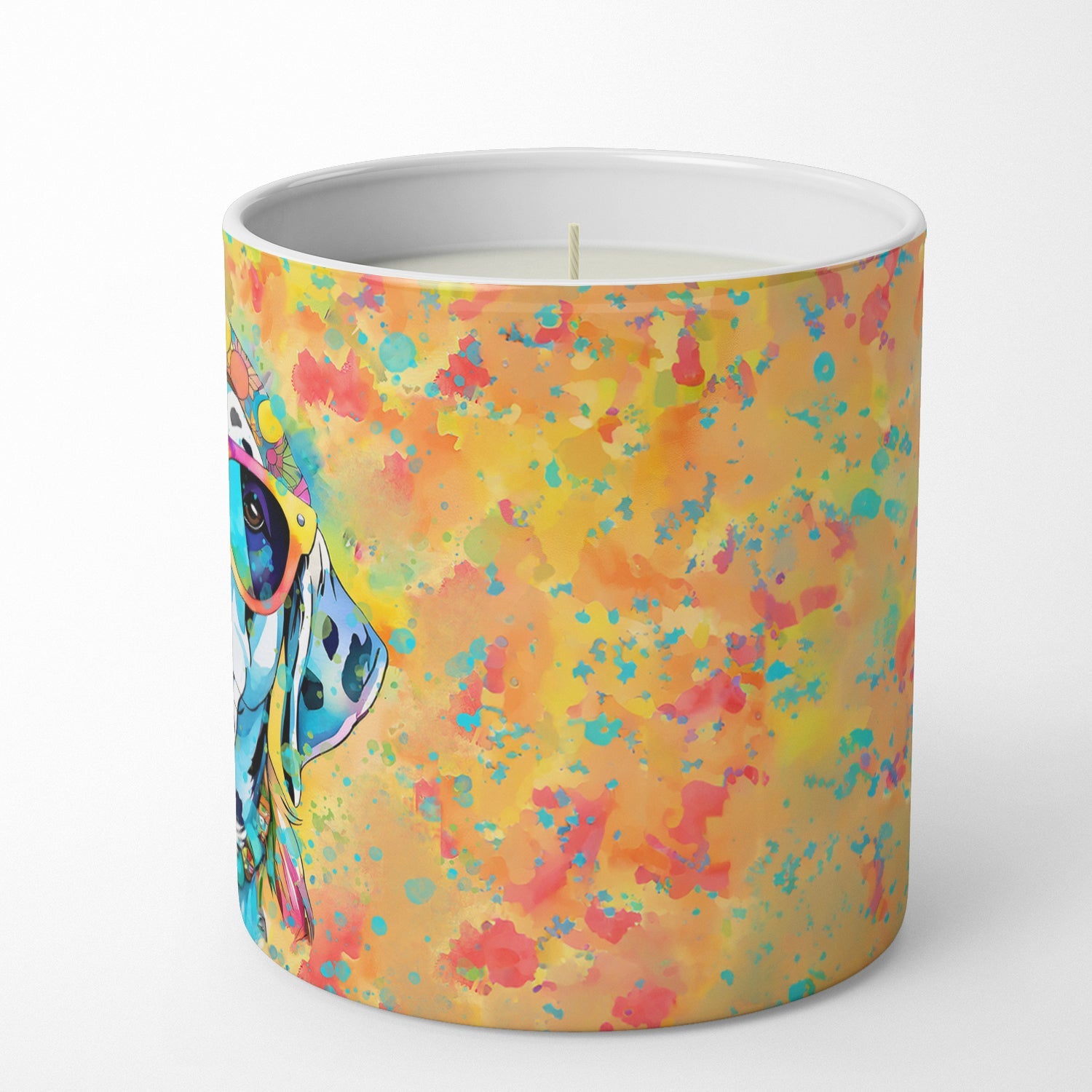 Dalmatian Hippie Dawg Decorative Soy Candle Nature Soy Wax Essential Oil Home Decor Ideal for Bedroom Kitchen Bath Office Gift, 10 oz