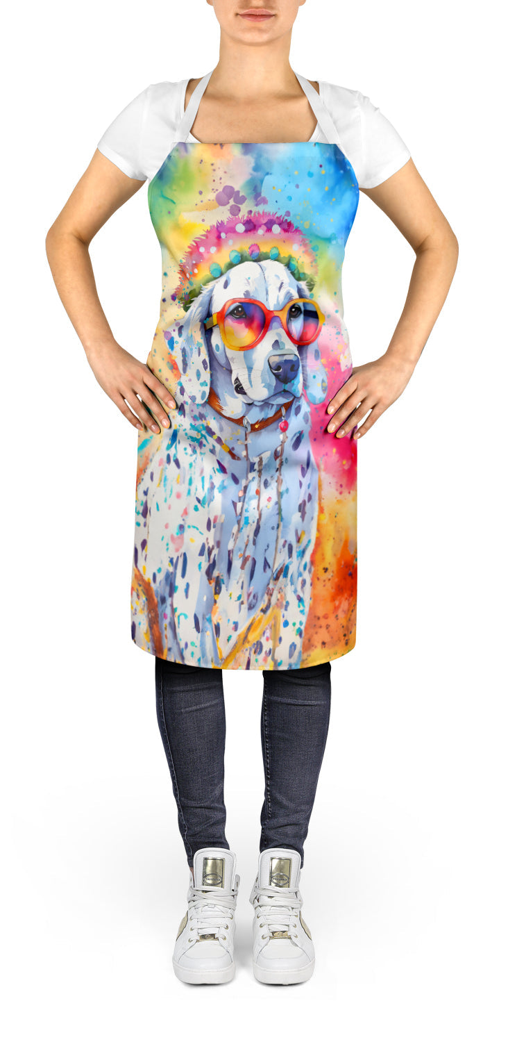 Dalmatian Hippie Dawg Apron Cooking Kitchen Server Baking Crafts Gardening for Adult Women Men, Unisex, Large, Multicolor