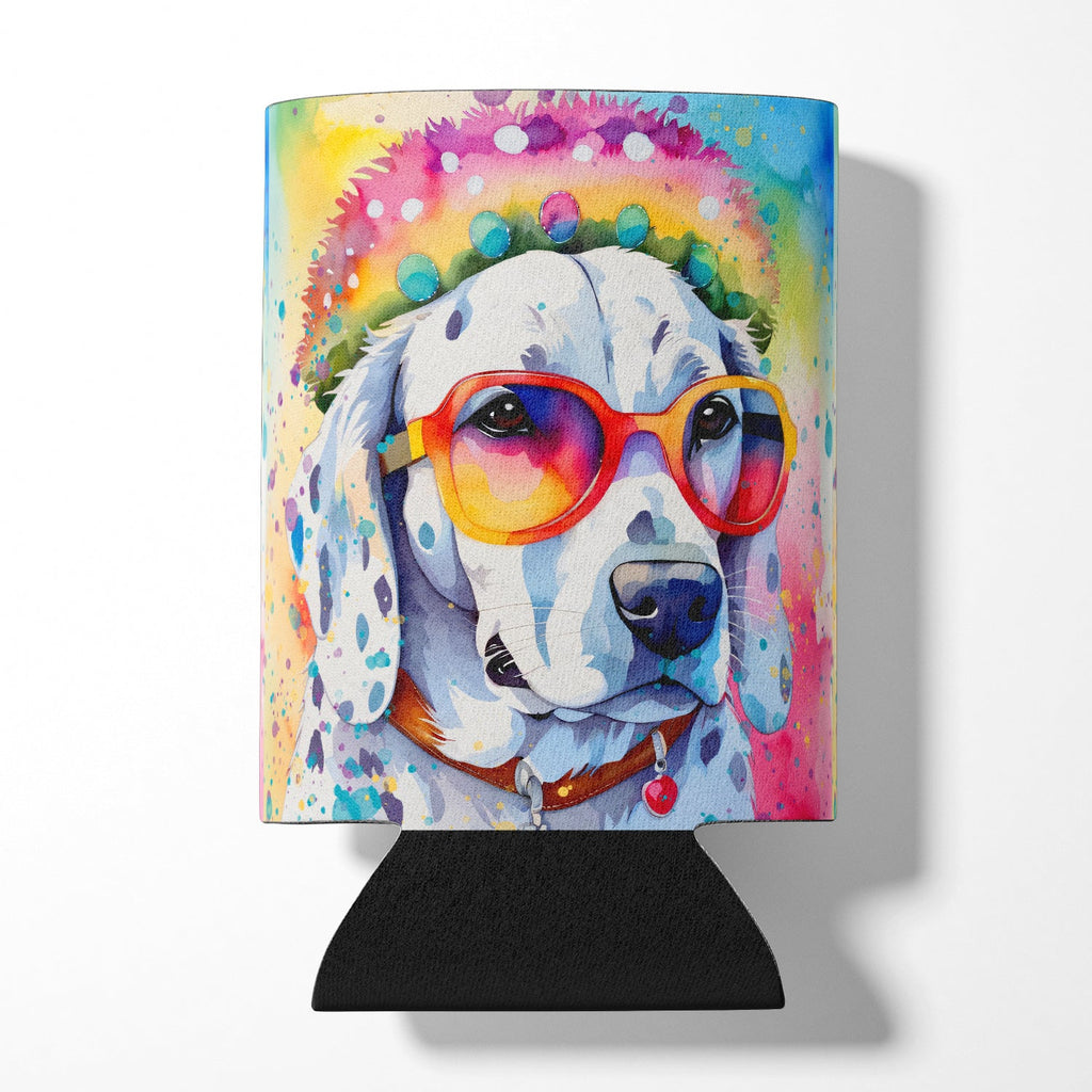 Dalmatian Hippie Dawg Can or Bottle Hugger Cooler Sleeve for Standard 12 oz Cans, Insulated Foam Beer & Soda Can Hugger Reusable