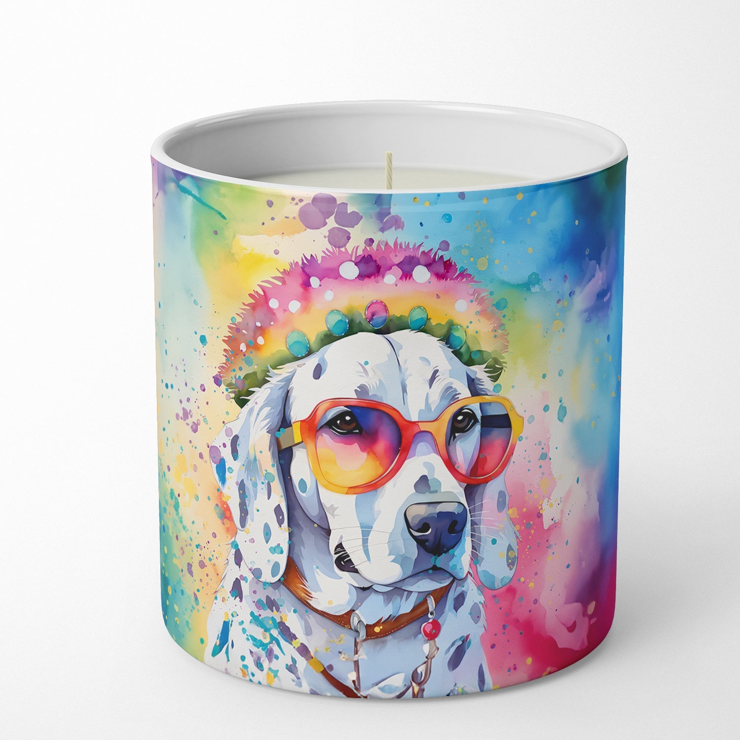 Dalmatian Hippie Dawg Decorative Soy Candle Nature Soy Wax Essential Oil Home Decor Ideal for Bedroom Kitchen Bath Office Gift, 10 oz