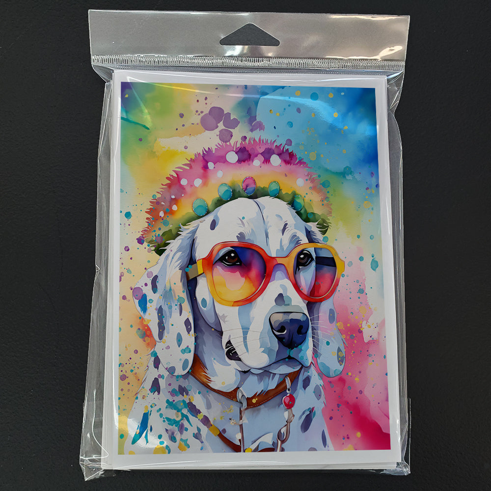 Dalmatian Hippie Dawg Greeting Cards Pack of 8 Blank Cards with Envelopes Whimsical A7 Size 5x7