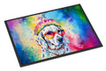 Dalmatian Hippie Dawg Doormat Indoor Outdoor 18H X 27W Front Door Mat Rugs for Entryway, Non Slip Washable