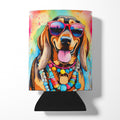 Doberman Pinscher Hippie Dawg Can or Bottle Hugger Cooler Sleeve for Standard 12 oz Cans, Insulated Foam Beer & Soda Can Hugger Reusable