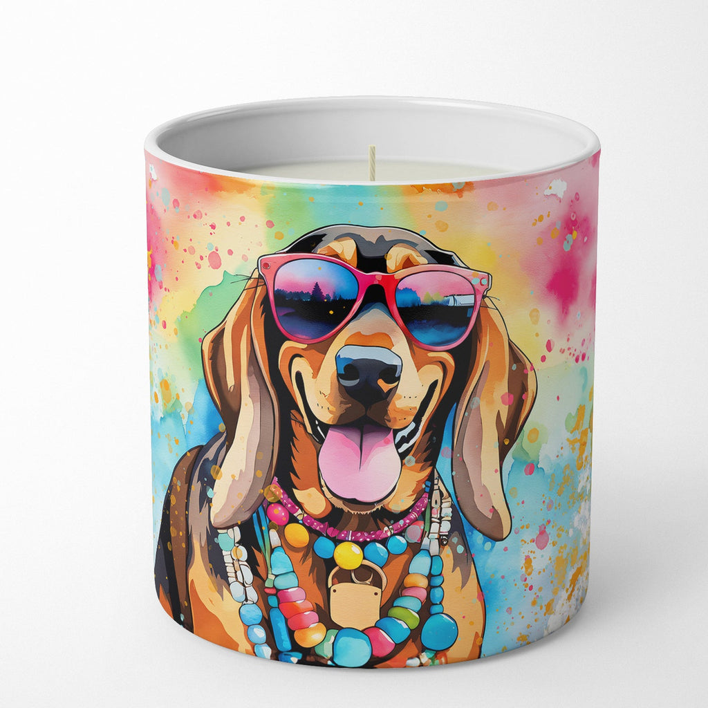 Doberman Pinscher Hippie Dawg Decorative Soy Candle Nature Soy Wax Essential Oil Home Decor Ideal for Bedroom Kitchen Bath Office Gift, 10 oz