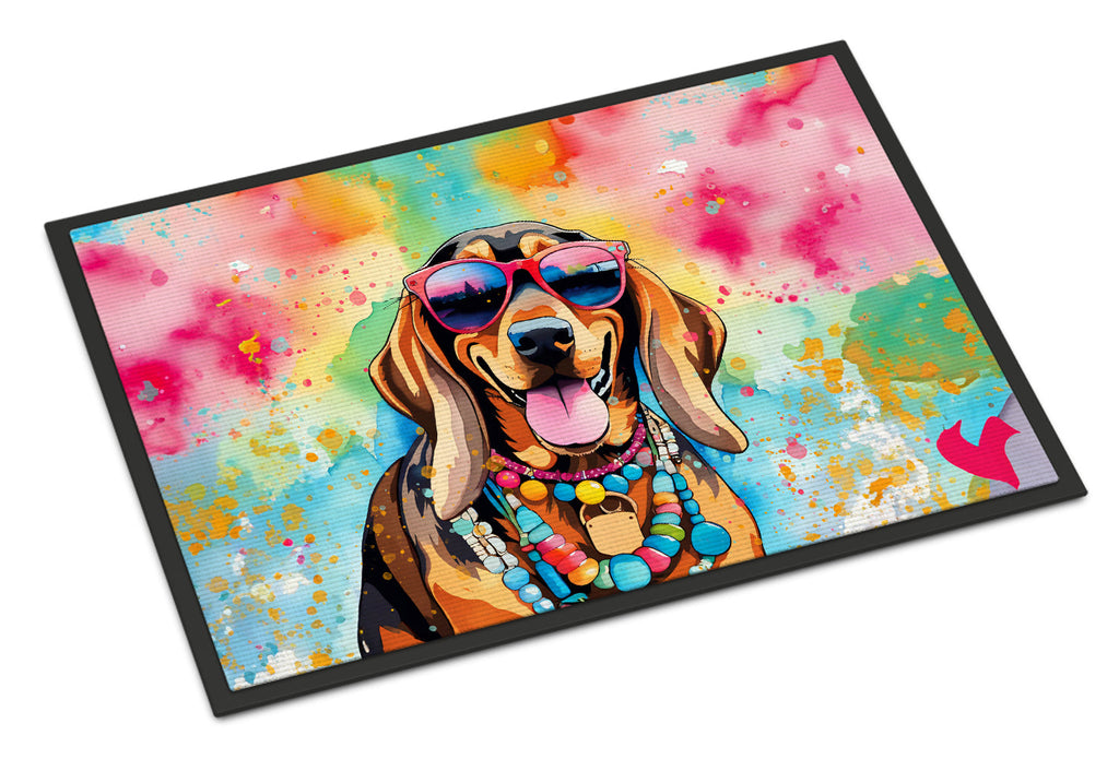 Doberman Pinscher Hippie Dawg Doormat Indoor Outdoor 24H X 36W Front Door Mat Rugs for Entryway, Non Slip Washable Low Pile,