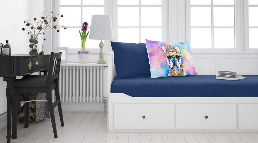 French Bulldog Hippie Dawg Standard Pillowcase Lightweight Super Soft Easy Care Decorative Artwork Pillowcase, Standard