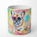 French Bulldog Hippie Dawg Decorative Soy Candle Nature Soy Wax Essential Oil Home Decor Ideal for Bedroom Kitchen Bath Office Gift, 10 oz
