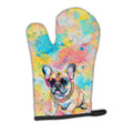 French Bulldog Hippie Dawg Oven Mitt Heat Resistant Thick Oven Mitt for Hot Pans and Oven, Kitchen Mitt Protect Hands, Cooking Baking Glove
