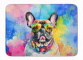 French Bulldog Hippie Dawg Memory Foam Kitchen Mat Machine Washable Anti-Fatigue Cushion Comfort Bath or Kitchen Rug