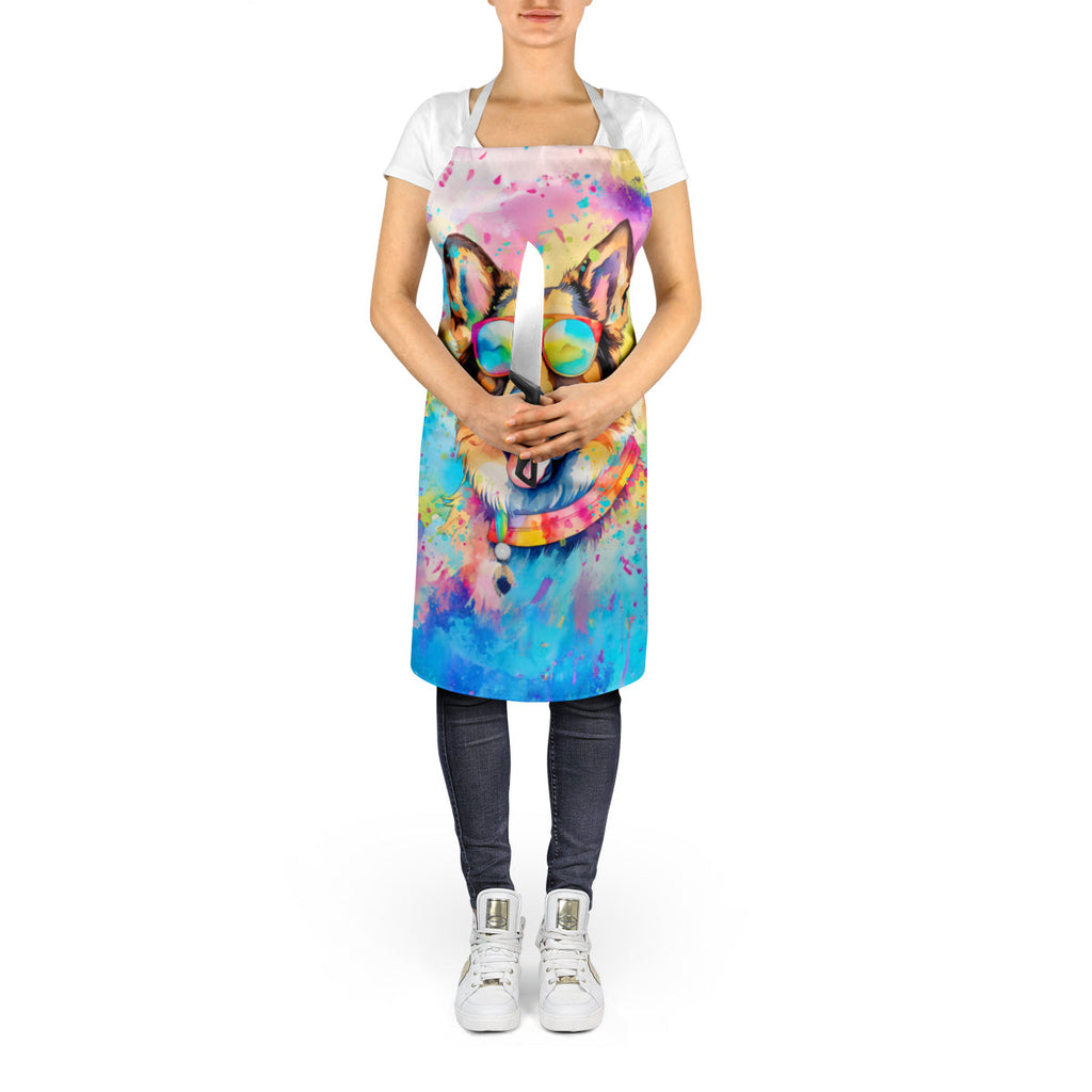 German Shepherd Hippie Dawg Apron Cooking Kitchen Server Baking Crafts Gardening for Adult Women Men, Unisex, Large, Multicolor