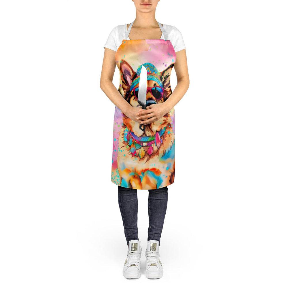 German Shepherd Hippie Dawg Apron Cooking Kitchen Server Baking Crafts Gardening for Adult Women Men, Unisex, Large, Multicolor