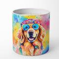 Golden Retriever Hippie Dawg Decorative Soy Candle Nature Soy Wax Essential Oil Home Decor Ideal for Bedroom Kitchen Bath Office Gift, 10 oz