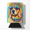 Golden Retriever Hippie Dawg Can or Bottle Hugger Cooler Sleeve for Standard 12 oz Cans, Insulated Foam Beer & Soda Can Hugger Reusable