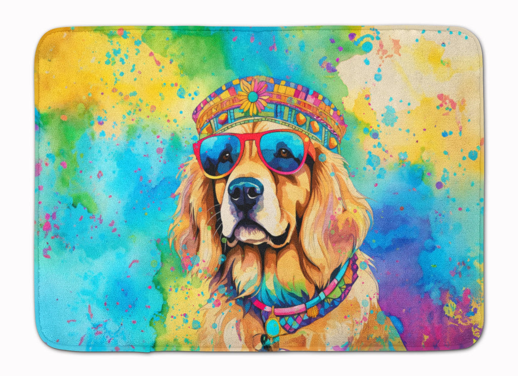 Golden Retriever Hippie Dawg Memory Foam Kitchen Mat Machine Washable Anti-Fatigue Cushion Comfort Bath or Kitchen Rug