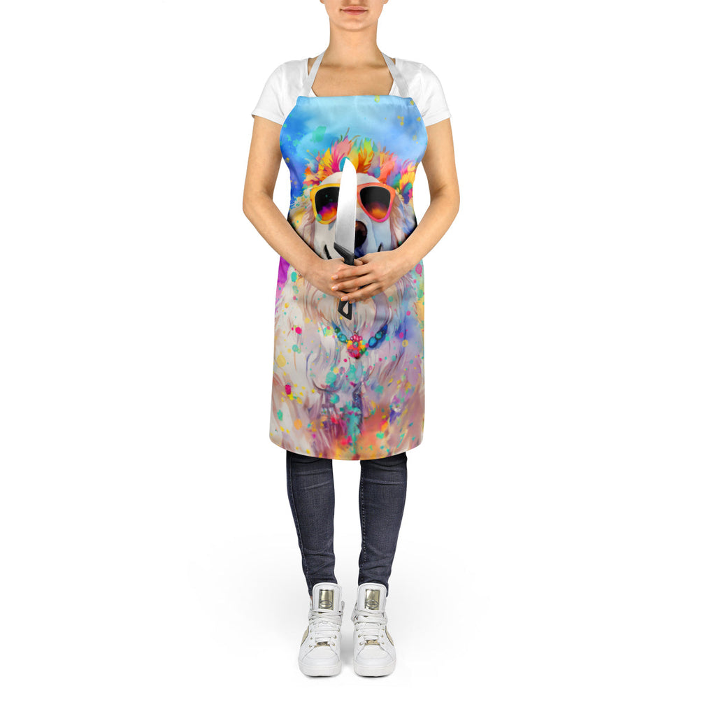 Great Pyrenees Hippie Dawg Apron Cooking Kitchen Server Baking Crafts Gardening for Adult Women Men, Unisex, Large, Multicolor