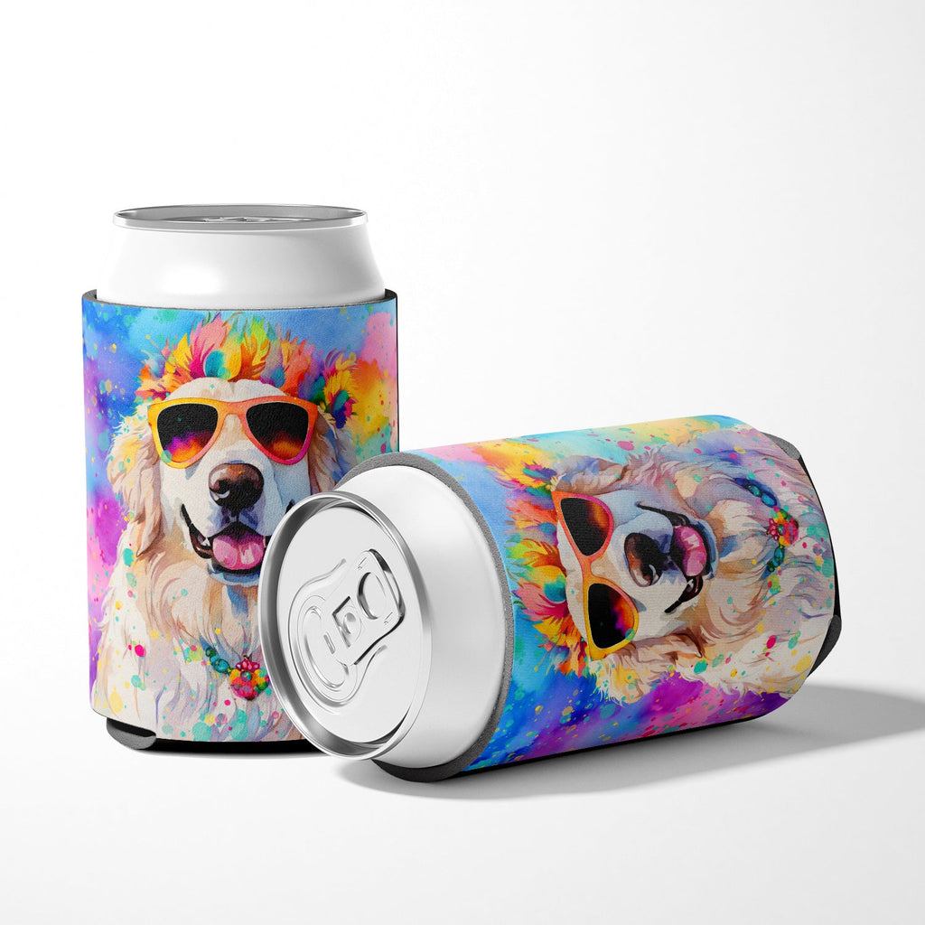 Great Pyrenees Hippie Dawg Can or Bottle Hugger Cooler Sleeve for Standard 12 oz Cans, Insulated Foam Beer & Soda Can Hugger Reusable