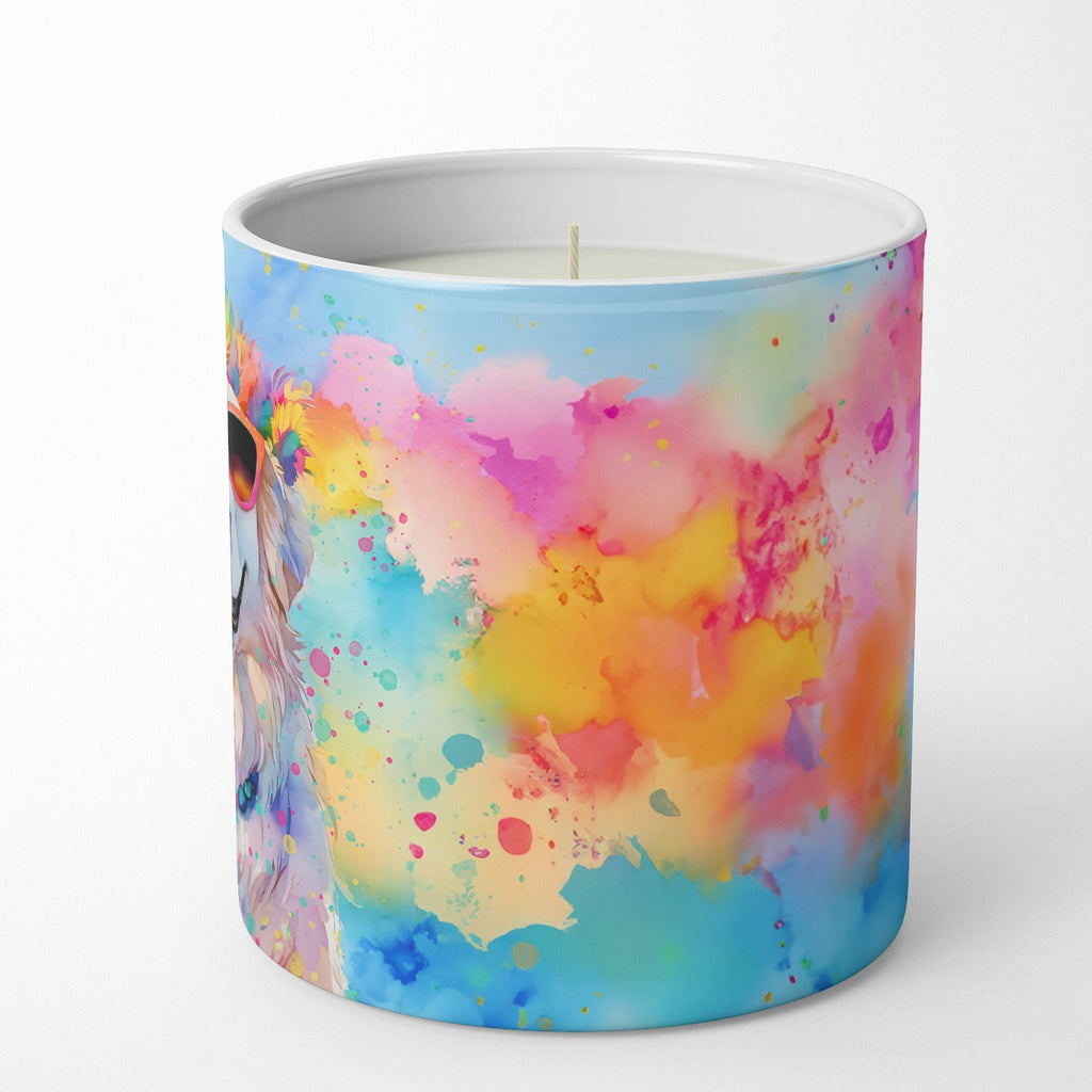 Great Pyrenees Hippie Dawg Decorative Soy Candle Nature Soy Wax Essential Oil Home Decor Ideal for Bedroom Kitchen Bath Office Gift, 10 oz