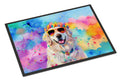 Great Pyrenees Hippie Dawg Doormat Indoor Outdoor 24H X 36W Front Door Mat Rugs for Entryway, Non Slip Washable Low Pile,