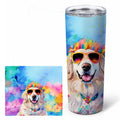 Great Pyrenees Hippie Dawg Stainless Steel Skinny Tumbler 20 oz Vacuum Double Walled Reusable Insulated Travel Cup