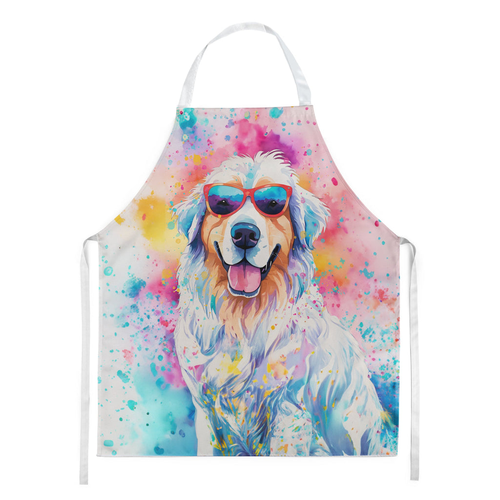 Great Pyrenees Hippie Dawg Apron Cooking Kitchen Server Baking Crafts Gardening for Adult Women Men, Unisex, Large, Multicolor