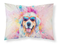 Great Pyrenees Hippie Dawg Standard Pillowcase Lightweight Super Soft Easy Care Decorative Artwork Pillowcase, Standard