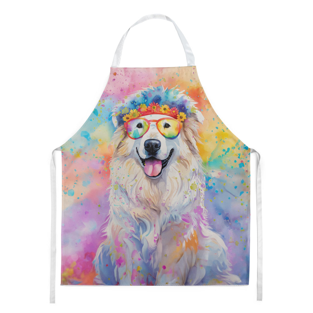 Great Pyrenees Hippie Dawg Apron Cooking Kitchen Server Baking Crafts Gardening for Adult Women Men, Unisex, Large, Multicolor