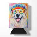 Great Pyrenees Hippie Dawg Can or Bottle Hugger Cooler Sleeve for Standard 12 oz Cans, Insulated Foam Beer & Soda Can Hugger Reusable