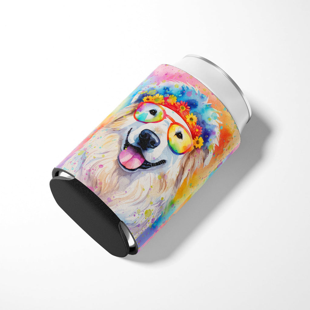 Great Pyrenees Hippie Dawg Can or Bottle Hugger Cooler Sleeve for Standard 12 oz Cans, Insulated Foam Beer & Soda Can Hugger Reusable