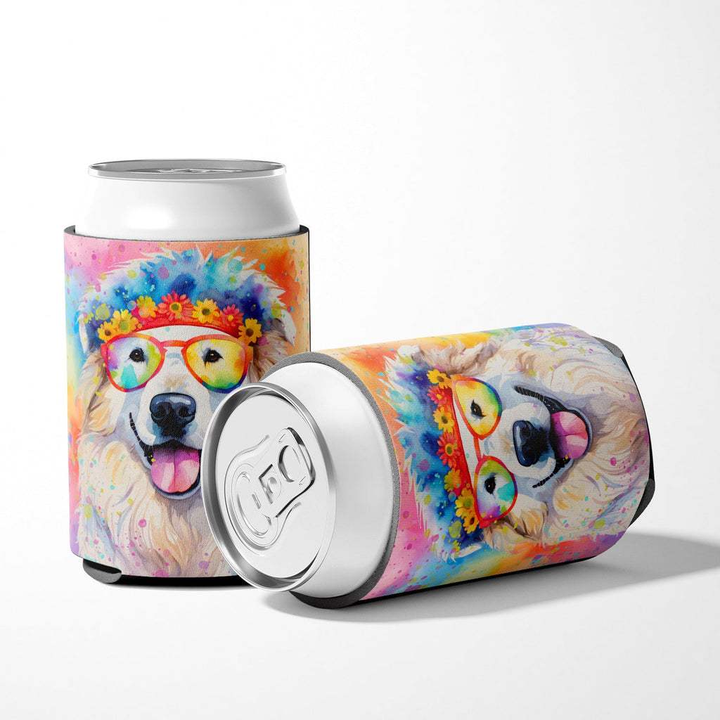Great Pyrenees Hippie Dawg Can or Bottle Hugger Cooler Sleeve for Standard 12 oz Cans, Insulated Foam Beer & Soda Can Hugger Reusable