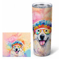 Great Pyrenees Hippie Dawg Stainless Steel Skinny Tumbler 20 oz Vacuum Double Walled Reusable Insulated Travel Cup