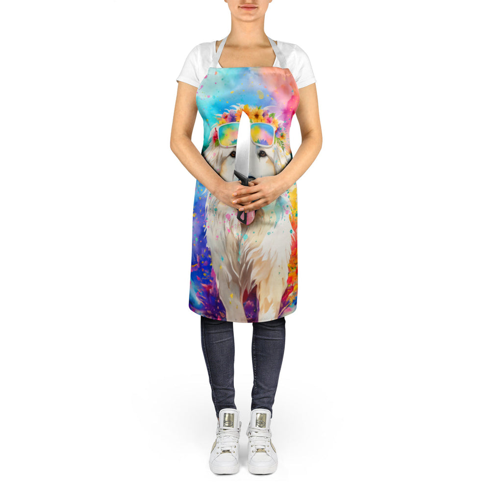 Great Pyrenees Hippie Dawg Apron Cooking Kitchen Server Baking Crafts Gardening for Adult Women Men, Unisex, Large, Multicolor