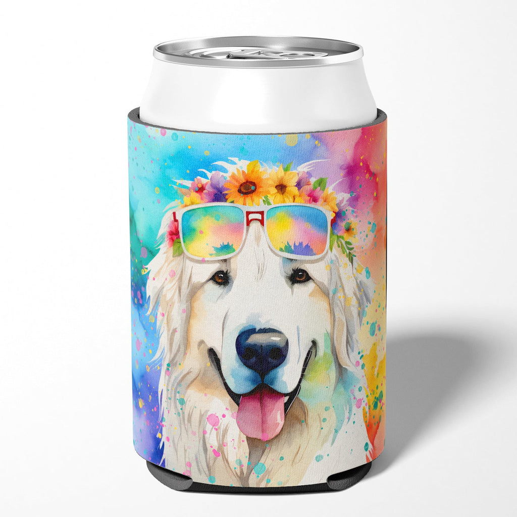Great Pyrenees Hippie Dawg Can or Bottle Hugger Cooler Sleeve for Standard 12 oz Cans, Insulated Foam Beer & Soda Can Hugger Reusable
