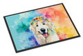 Great Pyrenees Hippie Dawg Doormat Indoor Outdoor 24H X 36W Front Door Mat Rugs for Entryway, Non Slip Washable Low Pile,