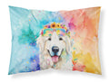 Great Pyrenees Hippie Dawg Standard Pillowcase Lightweight Super Soft Easy Care Decorative Artwork Pillowcase, Standard