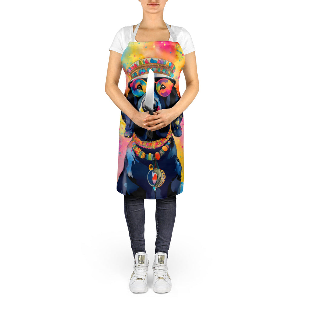 Black Labrador Hippie Dawg Apron Cooking Kitchen Server Baking Crafts Gardening for Adult Women Men, Unisex, Large, Multicolor