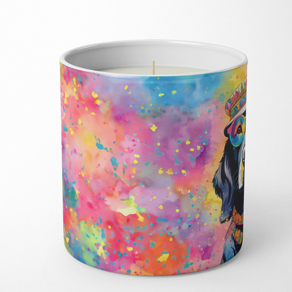 Black Labrador Hippie Dawg Decorative Soy Candle Nature Soy Wax Essential Oil Home Decor Ideal for Bedroom Kitchen Bath Office Gift, 10 oz
