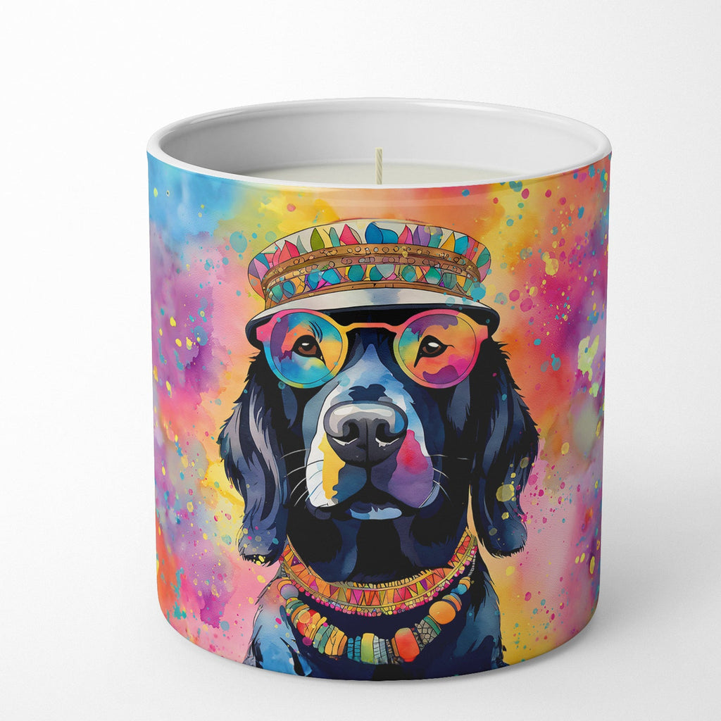 Black Labrador Hippie Dawg Decorative Soy Candle Nature Soy Wax Essential Oil Home Decor Ideal for Bedroom Kitchen Bath Office Gift, 10 oz