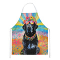 Black Labrador Hippie Dawg Apron Cooking Kitchen Server Baking Crafts Gardening for Adult Women Men, Unisex, Large, Multicolor